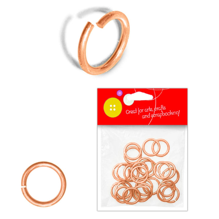 Steel Open Rings, Variety Colors, 1.8mm, 25 Pieces, 12-Pack