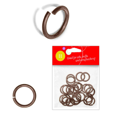 Steel Open Rings, Variety Colors, 1.8mm, 25 Pieces, 12-Pack