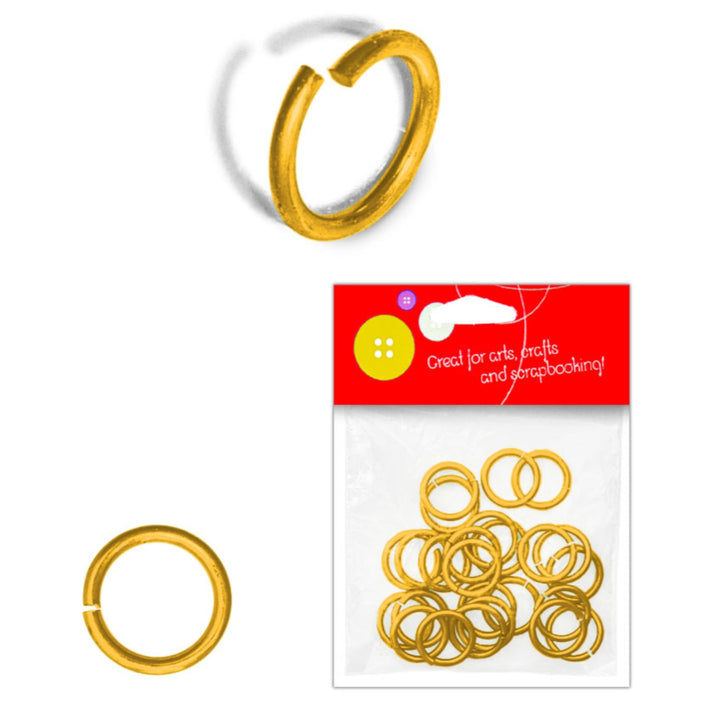 Steel Open Rings, Variety Colors, 1.8mm, 25 Pieces