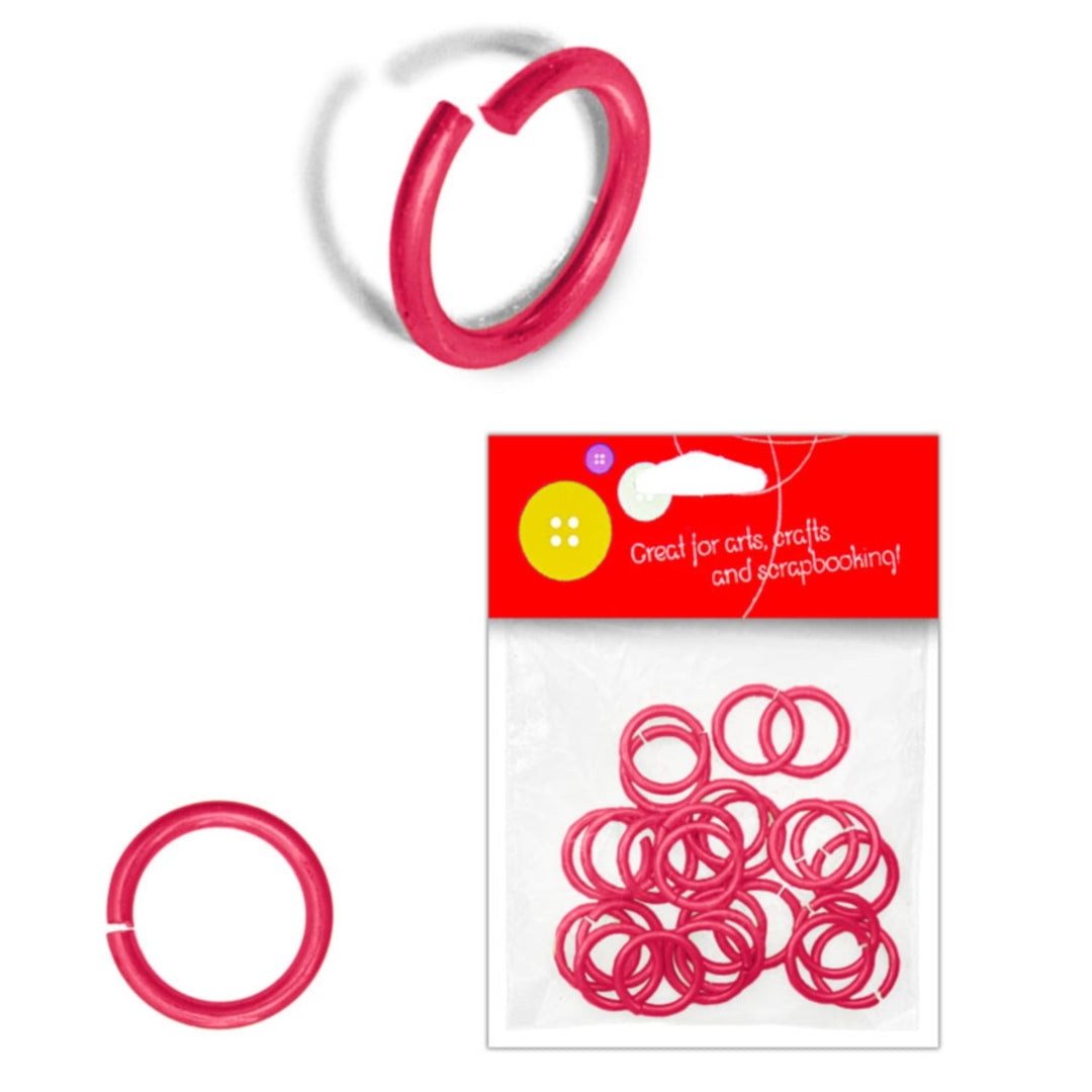 Steel Open Rings, Variety Colors, 1.8mm, 25 Pieces