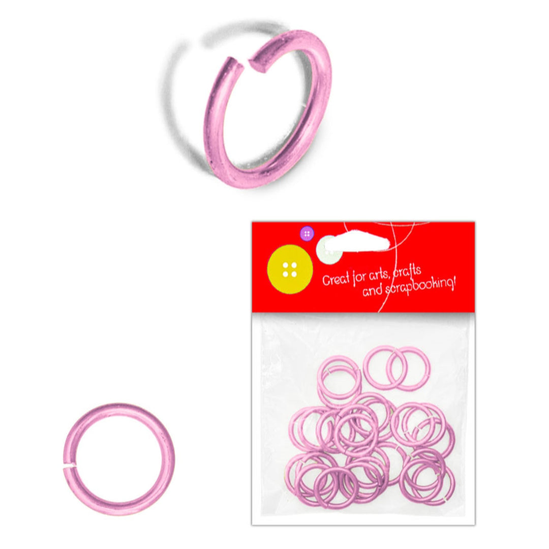 Steel Open Rings, Variety Colors, 1.8mm, 25 Pieces, 12-Pack