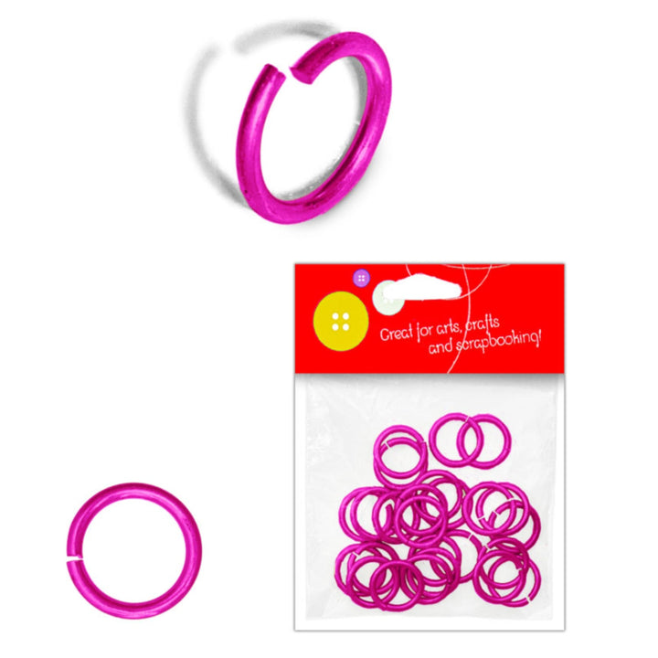 Steel Open Rings, Variety Colors, 1.8mm, 25 Pieces