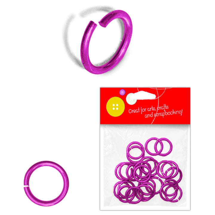 Steel Open Rings, Variety Colors, 1.8mm, 25 Pieces, 12-Pack