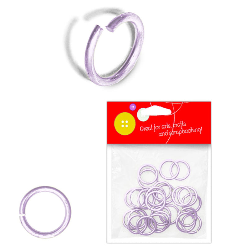 Steel Open Rings, Variety Colors, 1.8mm, 25 Pieces