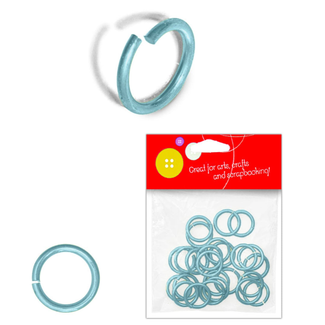 Steel Open Rings, Variety Colors, 1.8mm, 25 Pieces