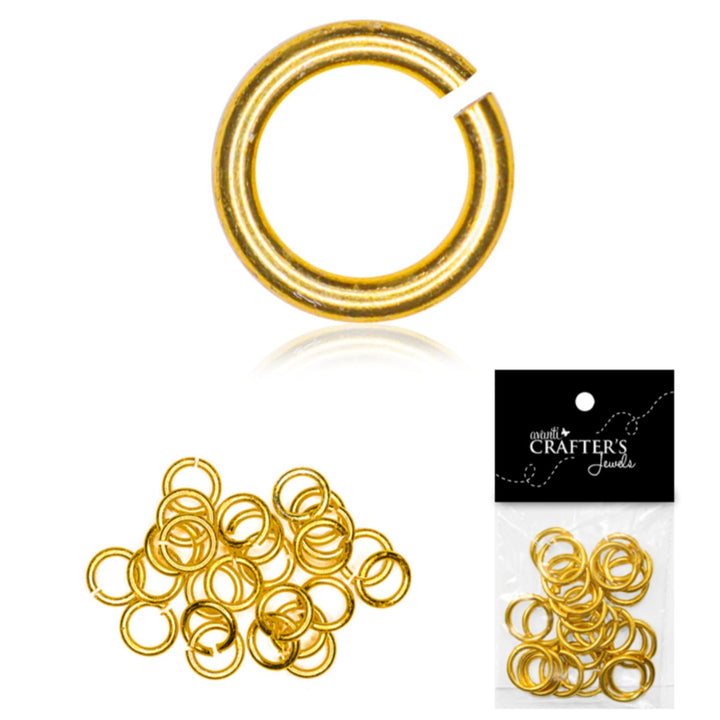 Steel Open Rings, 1.2mm, Variety of Colors, 50 Pieces