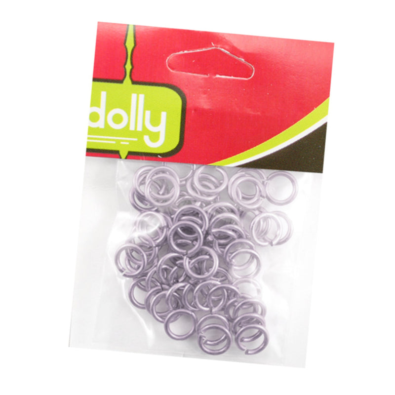 Steel Open Rings, 1.2mm, Variety of Colors, 50 Pieces