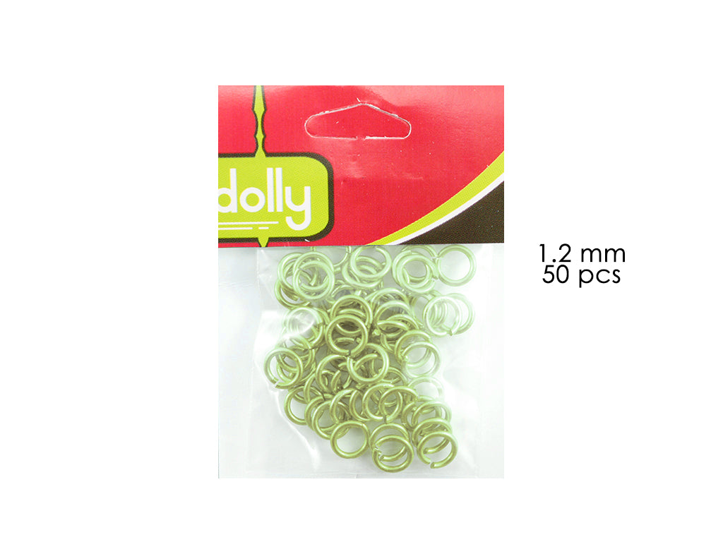 Steel Open Rings, 1.2mm, Variety of Colors, 50 Pieces