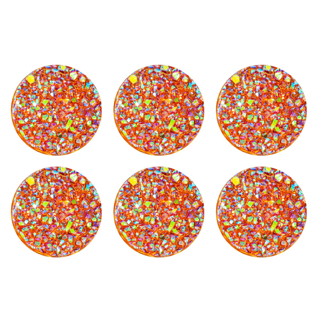 Acrylic Rhinestones, Variety Colors, 12 Packs of 6 Pieces