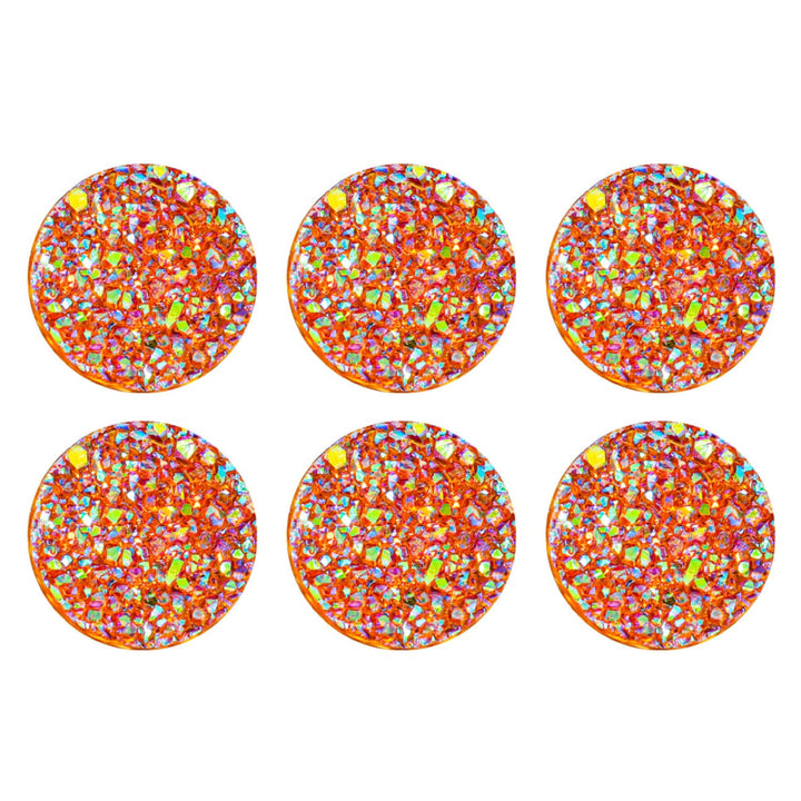 Acrylic Rhinestones, Variety Colors, 12 Packs of 6 Pieces