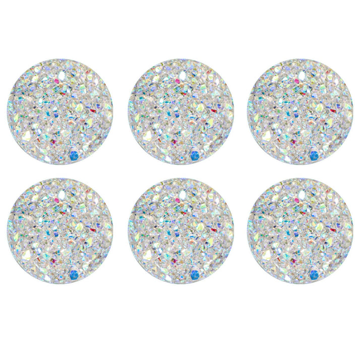 Acrylic Rhinestones, Variety Colors, 12 Packs of 6 Pieces