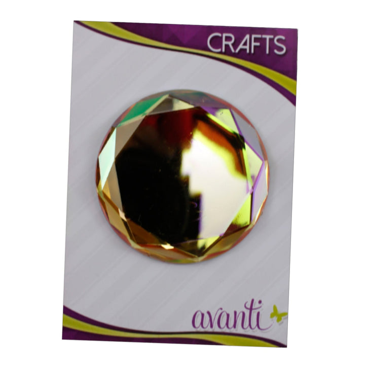 Stone Acrylic Rhinestones, Boreal & Silver Color, 55mm, 1 Piece, 10-Pack