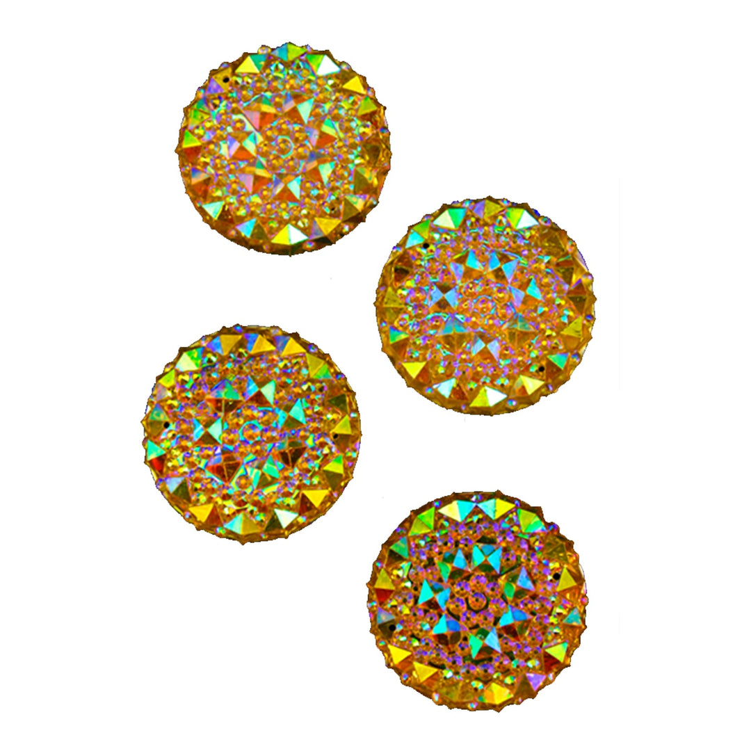 Acrylic Rhinestones, Multicolor, 4 Pieces
