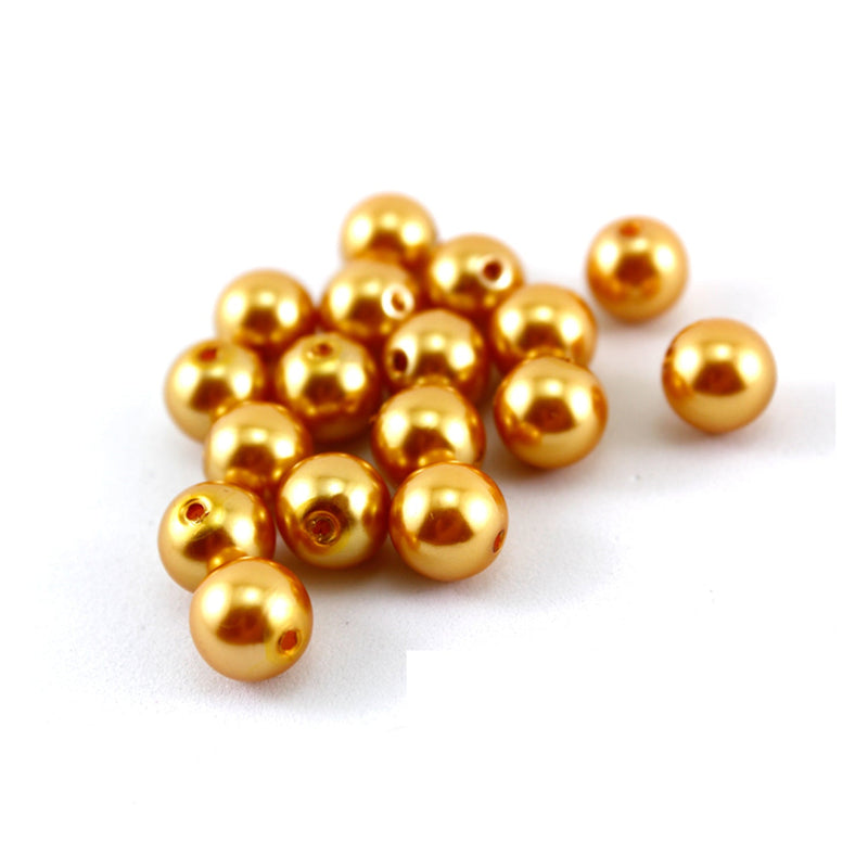 Pearl Beads, Gold & Silver Colors, 10mm, 12 Packs of 100 Pieces