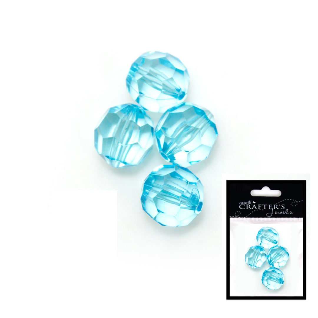 Acrylic Beads, Variety of Colors, 4 Pieces, Retail