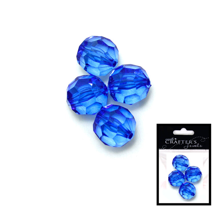 Acrylic Beads, Variety of Colors, 4 Pieces, 12-Pack