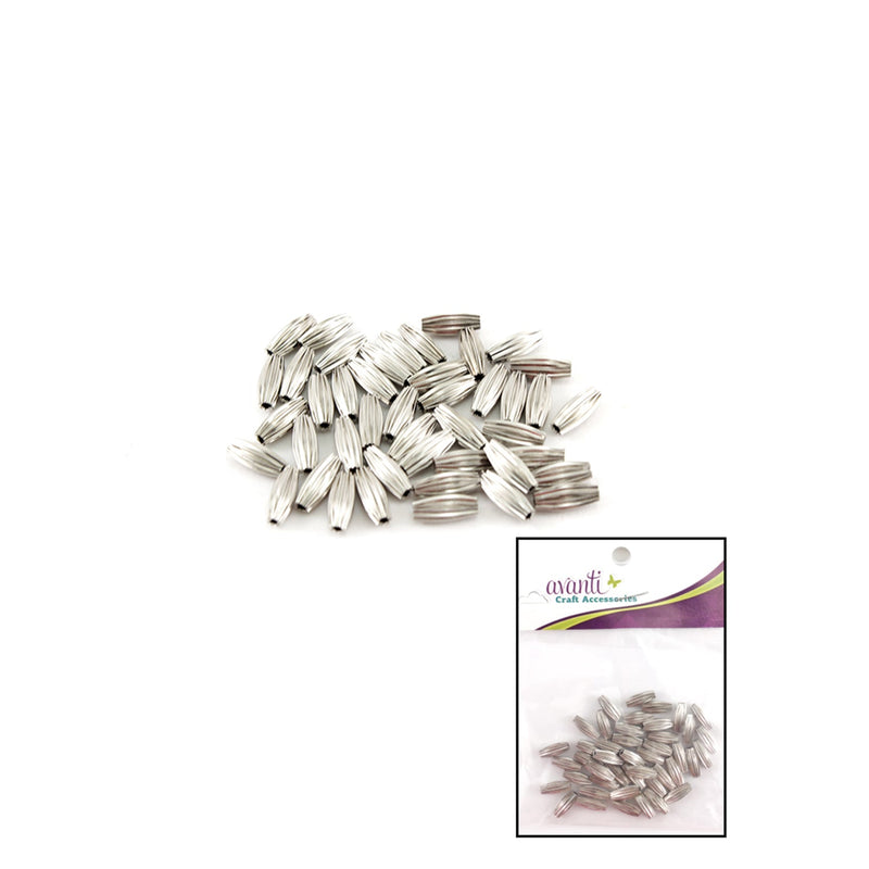 Metal Beads, Gold & Silver Colors, 30 Pieces, 12-Pack