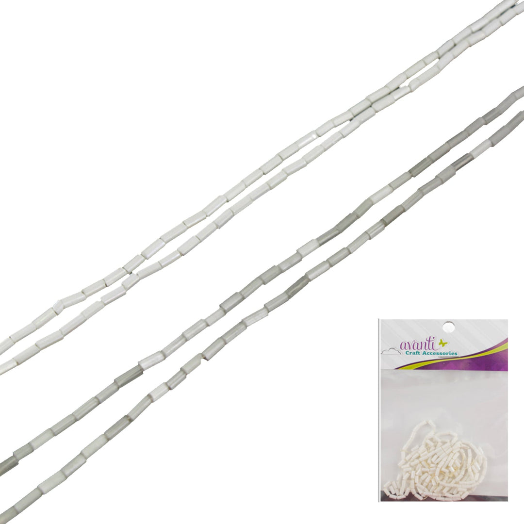 Threaded Beads Trio – Single Pack (3 Pieces, White, Purple & Green)