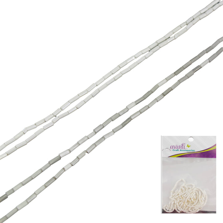 Threaded Beads Trio – Bulk 12-Pack (White, Purple & Green)