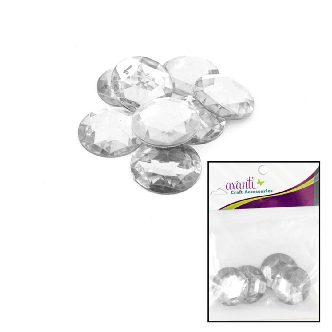 Acrylic Rhinestones, Clear & Black Colors, 4 Pieces, 12-Pack