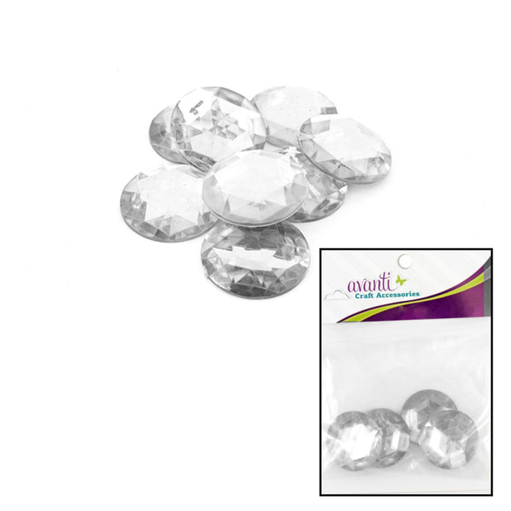 Acrylic Rhinestones, Clear & Black Colors, 4 Pieces, 12-Pack