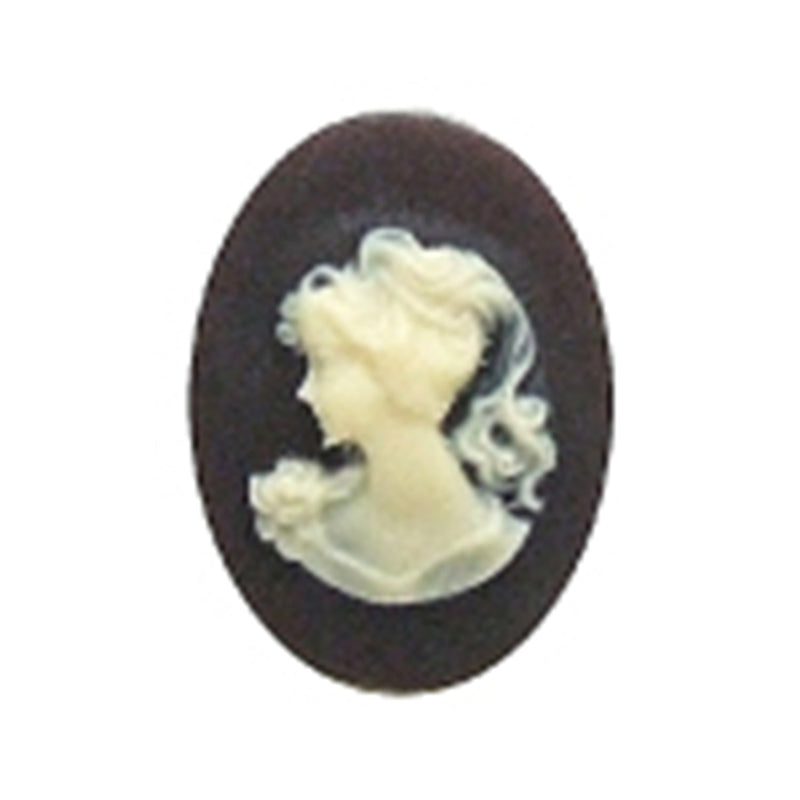 Cameo Pendant, Black & White Colors, 1 Piece