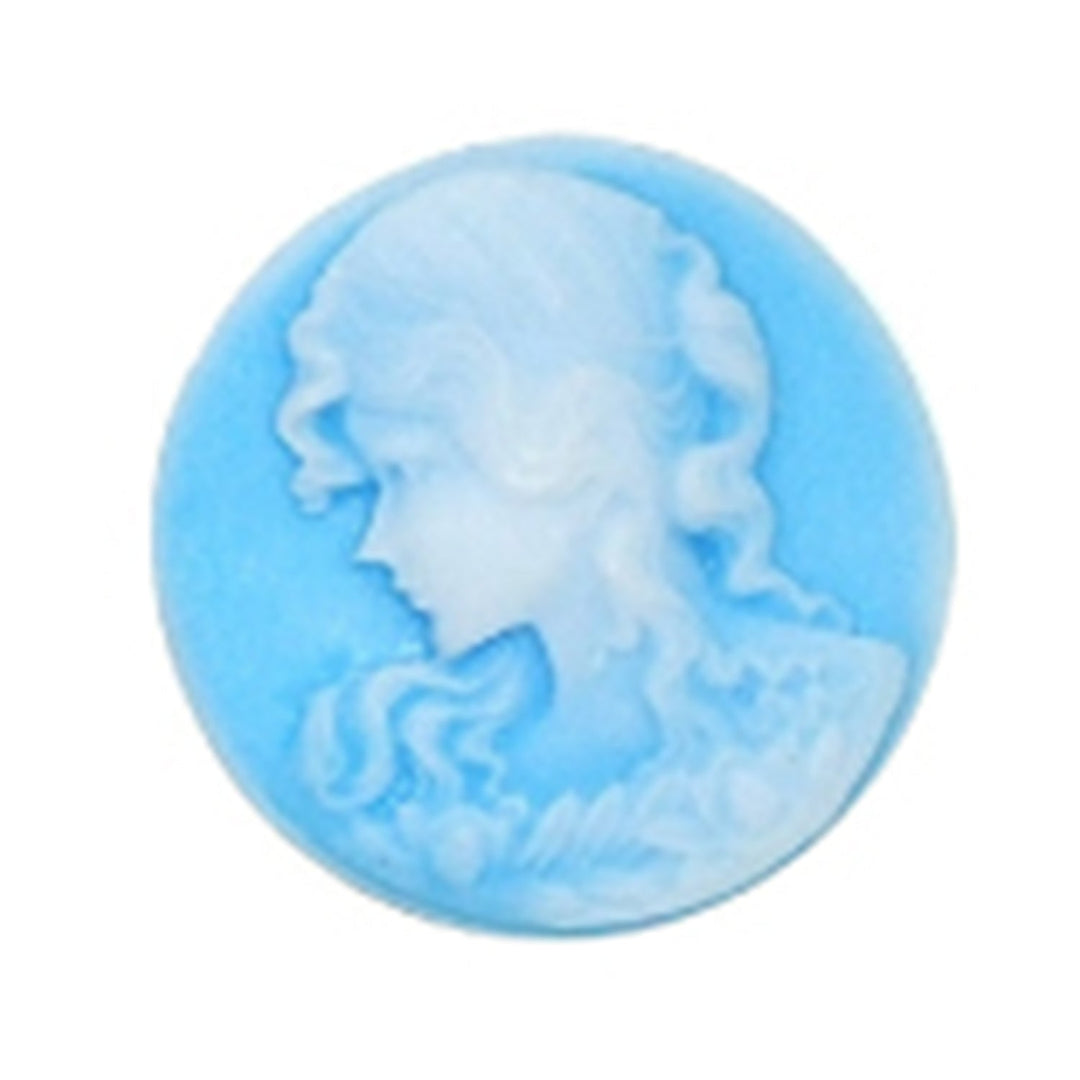 Cameo Pendant, Light Blue Color, 1 Piece