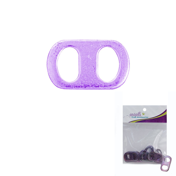 Soda Can Tab, Silver & Purple Colors, 15 Pieces, 12-Pack