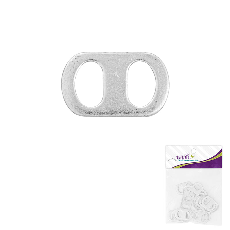 Soda Can Tab, Silver & Purple Colors, 15 Pieces, 12-Pack