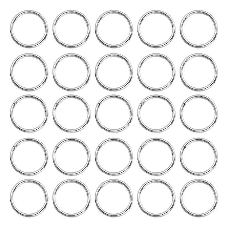 Aluminum Rings, Nickel Color, 12mm, 25 Pieces, 12-Pack