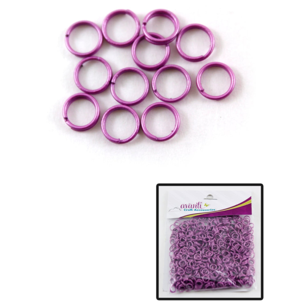 Aluminum Rings, 6mm, 750 Pieces, Variety of Color, 12-Pack