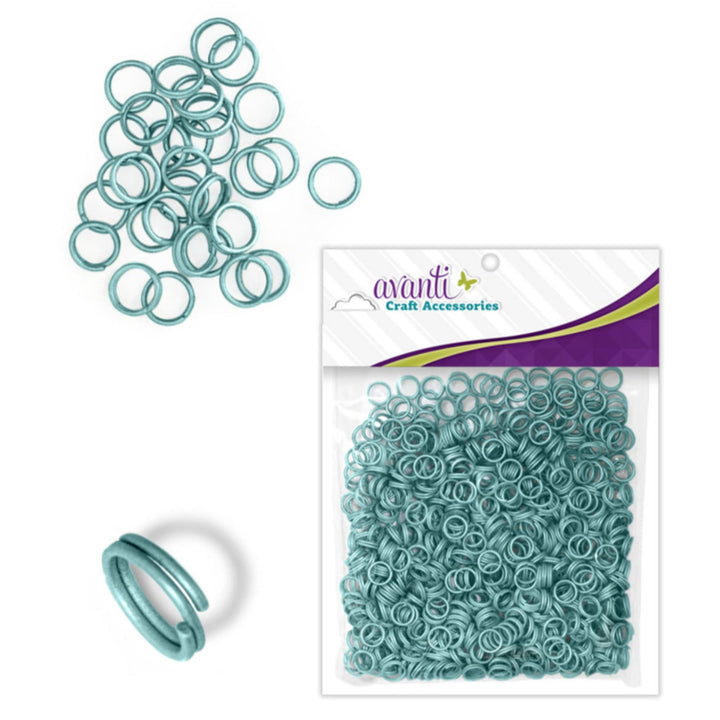 Aluminum Rings, 6mm, 750 Pieces, Variety of Color, 12-Pack