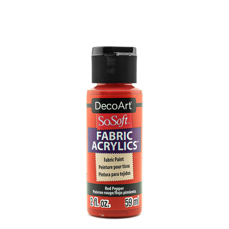 DecoArt SoSoft, Fabric Acrylics, 2 oz., 59 ml., 3-Pack