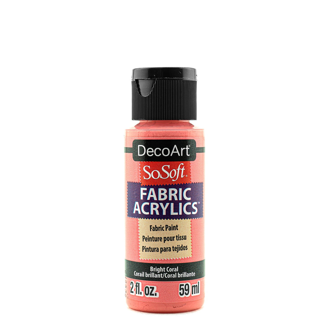 DecoArt SoSoft, Paint Fabric Acrylics, 2 oz., 59 ml.