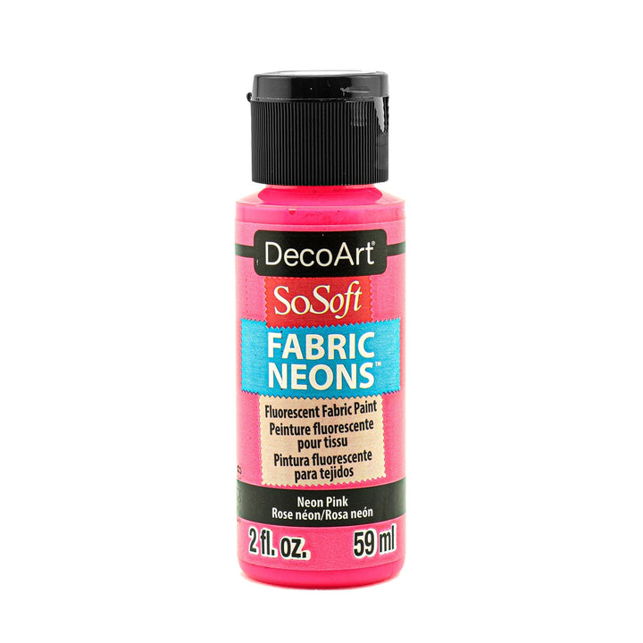 DecoArt SoSoft, Fabric Neons, 2 oz., 59 ml.