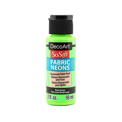 DecoArt SoSoft, Fabric Neons, 2 oz., 59 ml., 3-Pack