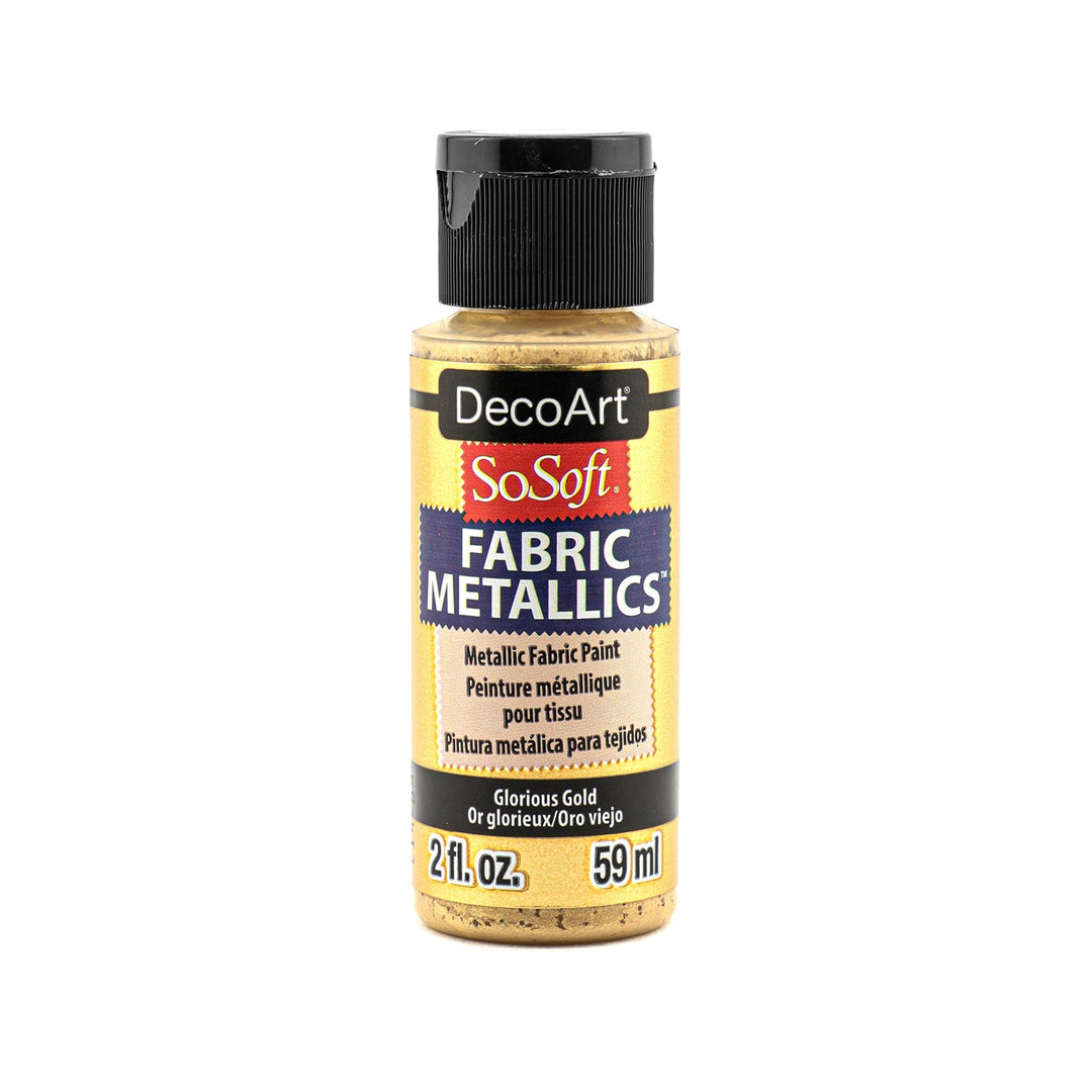 DecoArt SoSoft,  Fabric Metallic,  2 oz.,  59 ml., 3-Pack