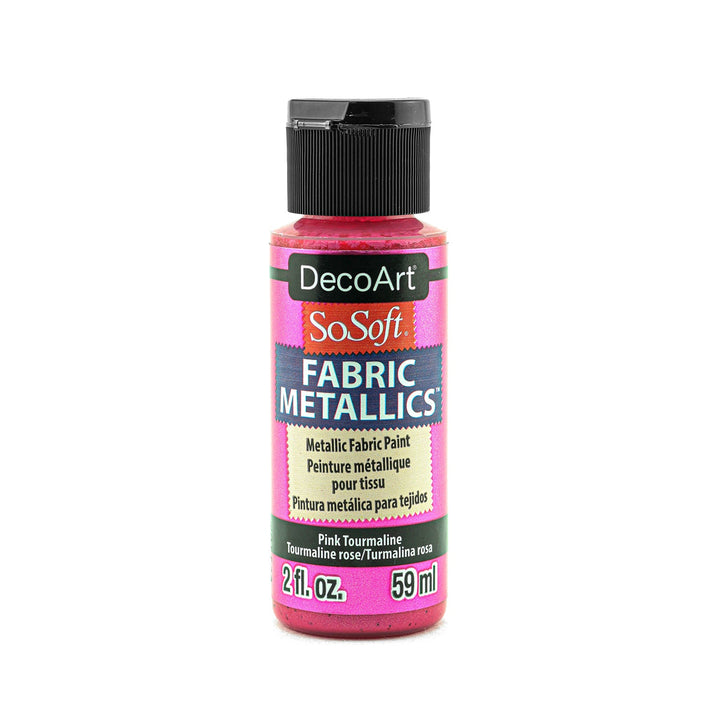 DecoArt SoSoft,  Fabric Metallic,  2 oz.,  59 ml., 3-Pack