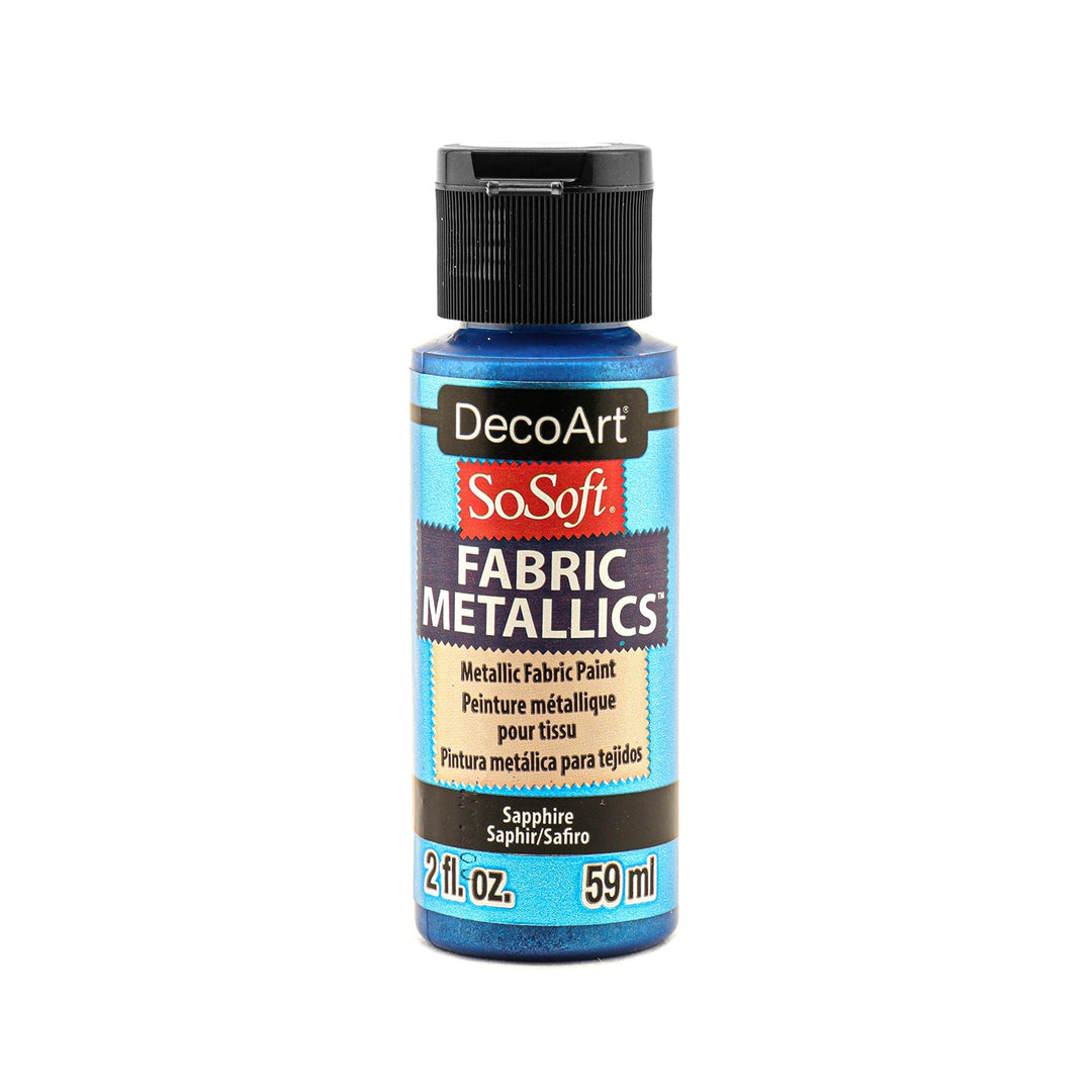 DecoArt SoSoft,  Fabric Metallic,  2 oz.,  59 ml., 3-Pack