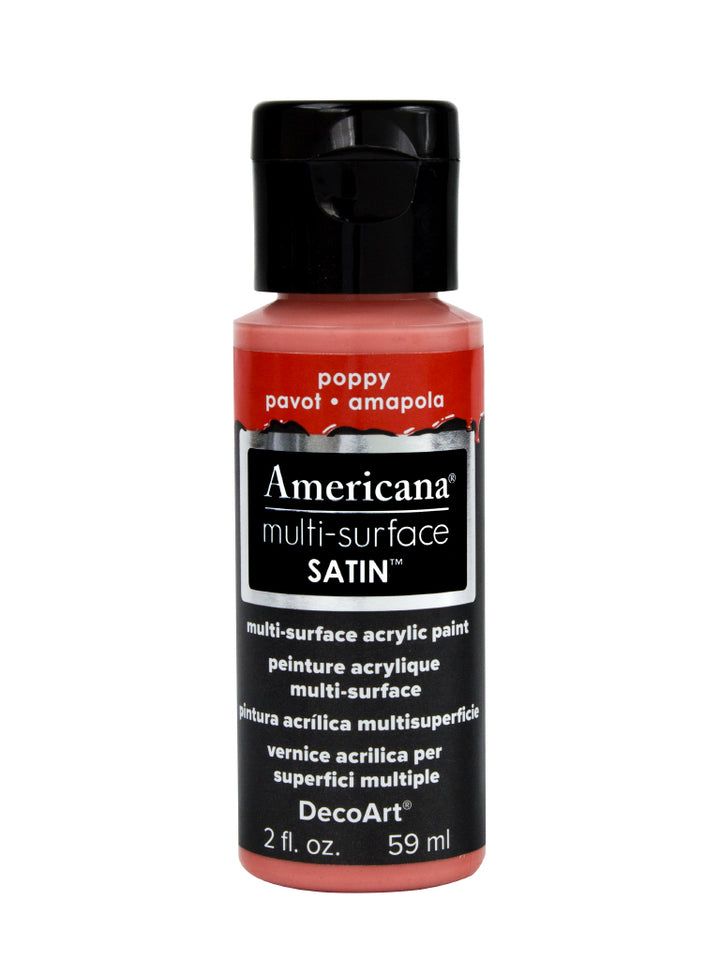 DecoArt Americana, Multi-Surface Satin Acrylic Paint, 2 Oz., 3-Pack