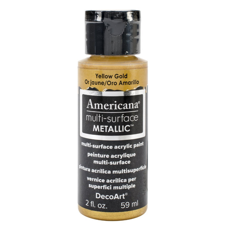 DecoArt Americana, Multi-Surface Metallic Acrylic Paint, 2 fl oz