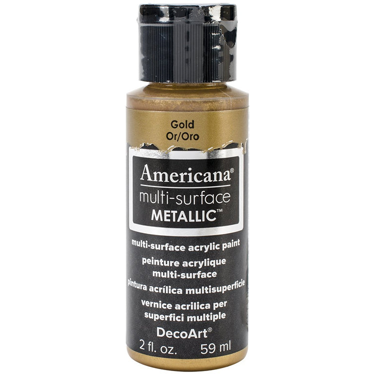 DecoArt Americana, Multi-Surface Metallic Acrylic Paint, 2 fl oz