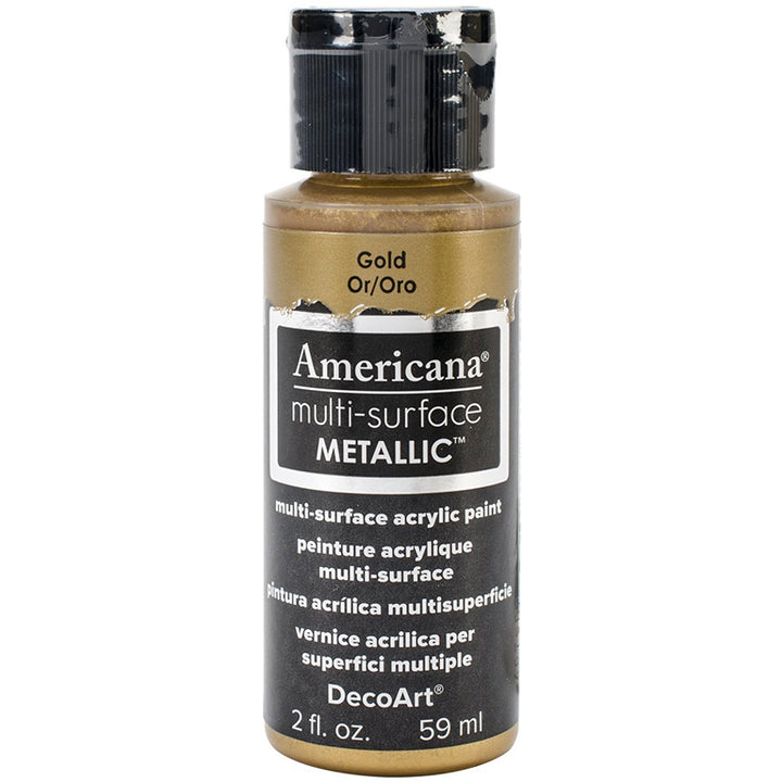 DecoArt Americana, Multi-Surface Metallic Acrylic Paint, 2 fl oz