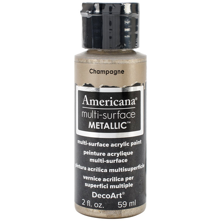 DecoArt Americana, Multi-Surface Metallic Acrylic Paint, 2 fl oz, 3-Pack