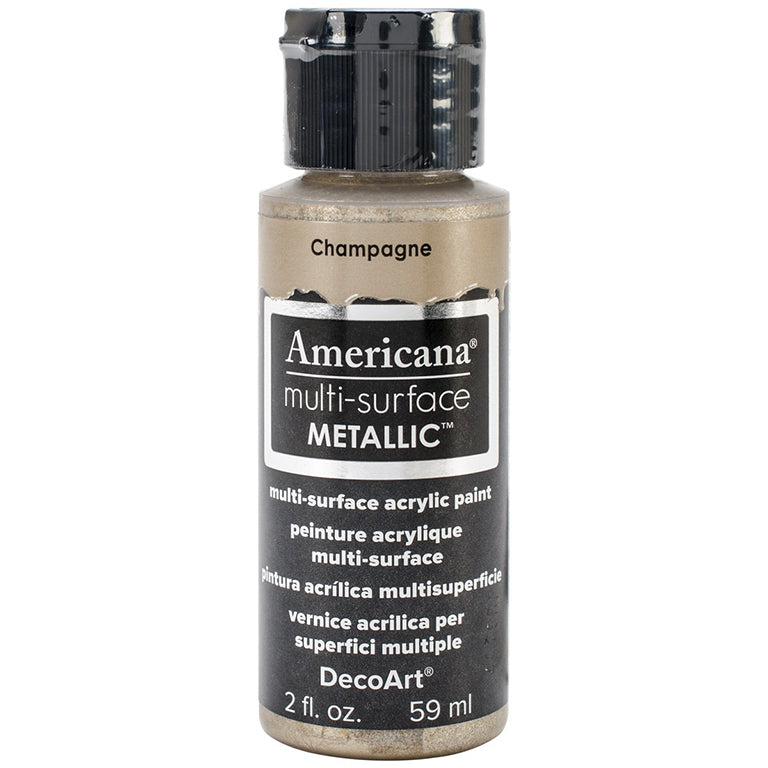 DecoArt Americana, Multi-Surface Metallic Acrylic Paint, 2 fl oz