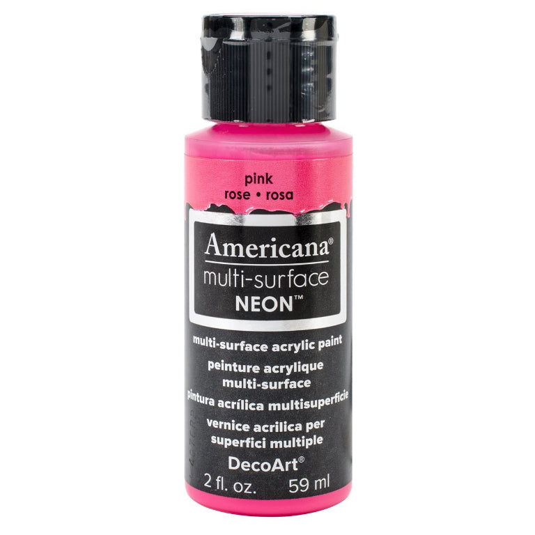 DecoArt Americana, Multi-Surface Neon Acrylic Paint, 2 fl oz, 3-Pack