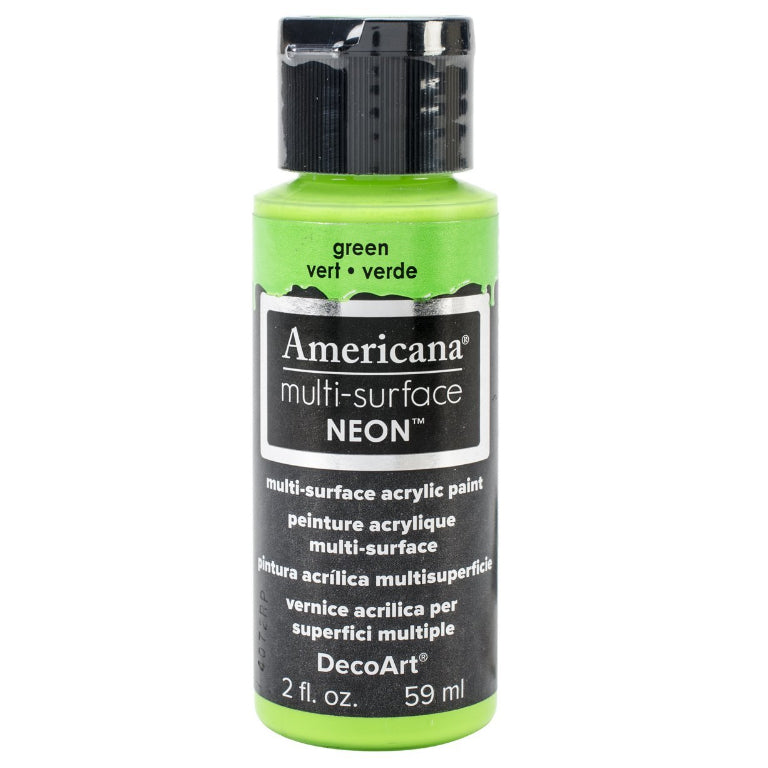 DecoArt Americana, Multi-Surface Neon Acrylic Paint, 2 fl oz, 3-Pack