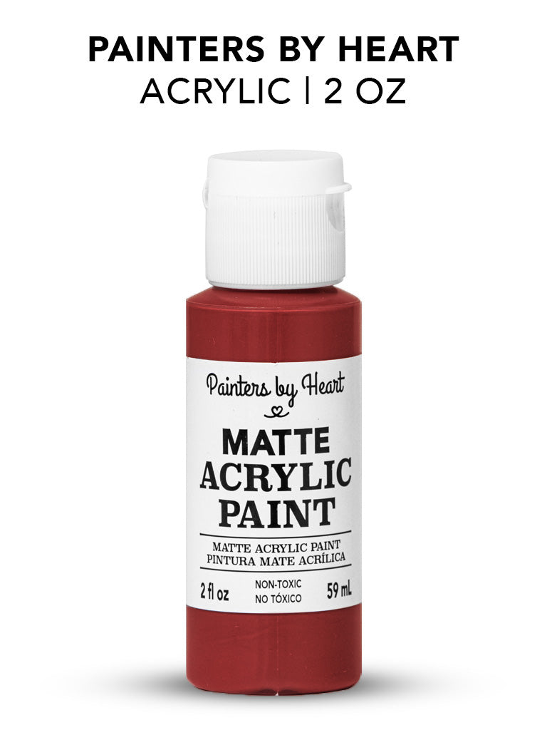 Painters by Heart, Matte Acrylic Paint, 2 Fl Oz, Assorted Matte Colors, 6-Pack