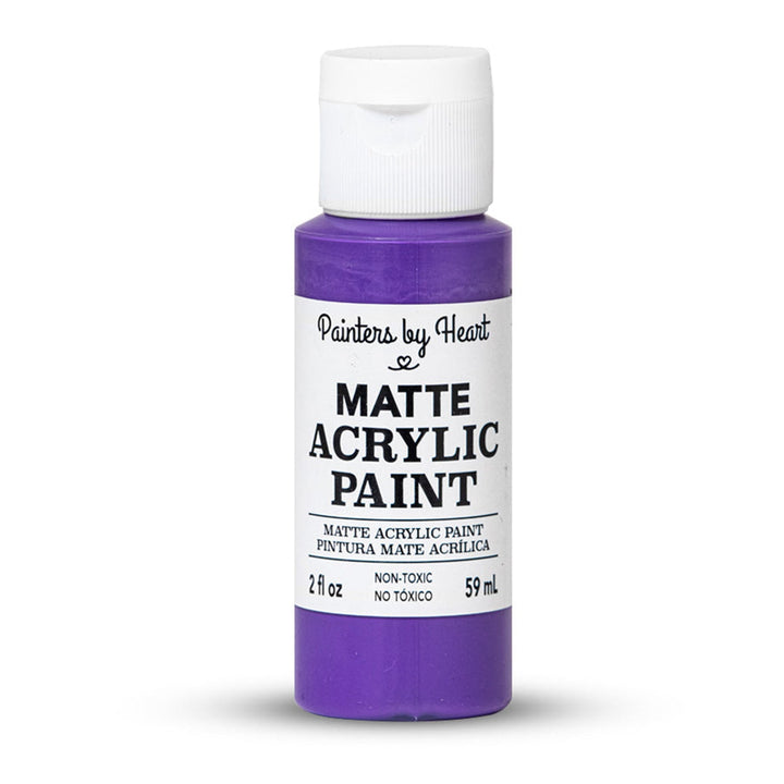 Painters by Heart, Matte Acrylic Paint, 2 Fl Oz, Assorted Matte Colors, 6-Pack