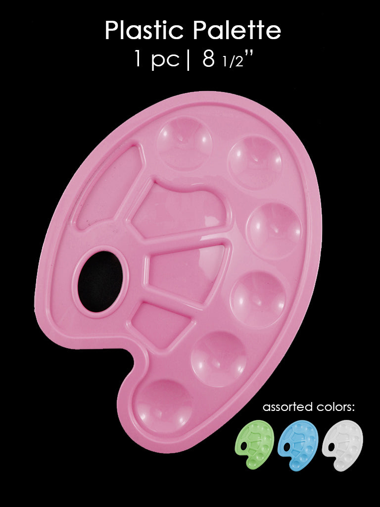 Plastic Paint Tray Palette, 8 1/2", Pink Color, 12-Pack